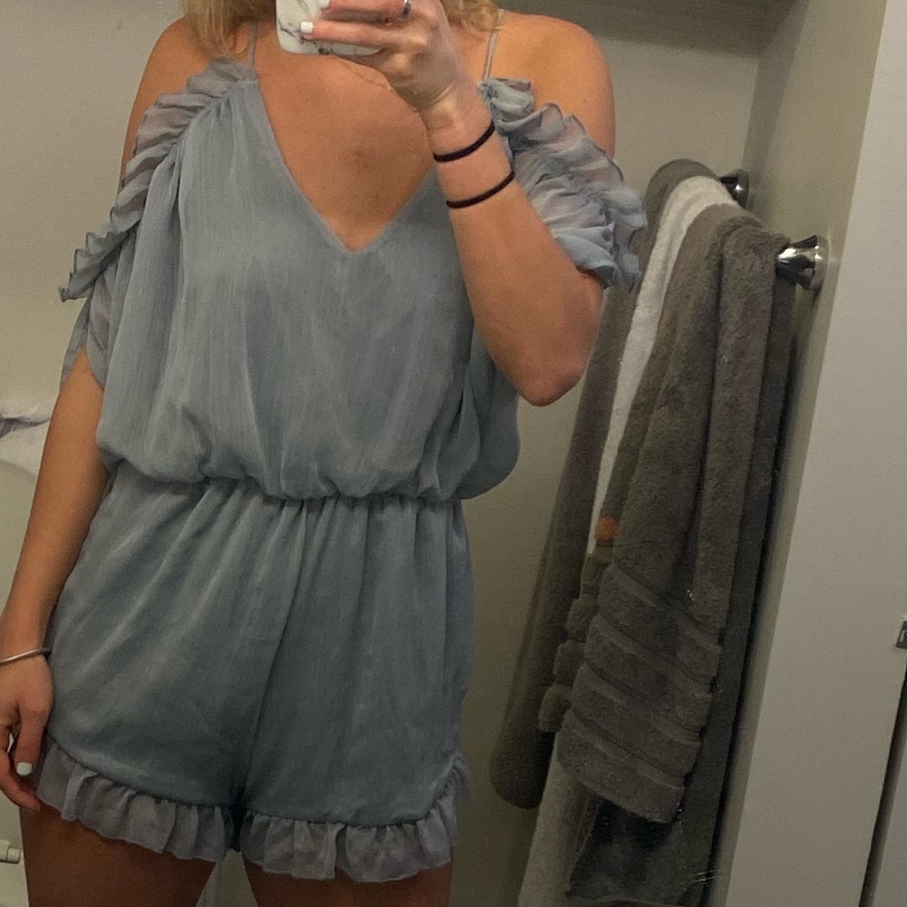 For Sienna Light Blue Romper